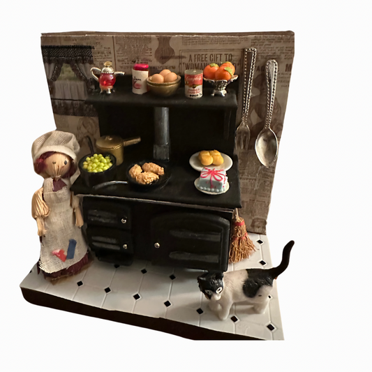 Country Kitchen Diorama by Lenora Griffin
