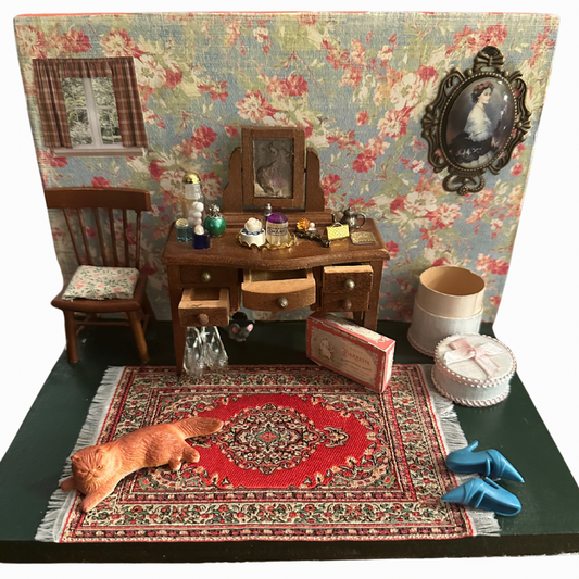 "Clothed in Grace" Victorian Boudoir Diorama by Lenora Griffin