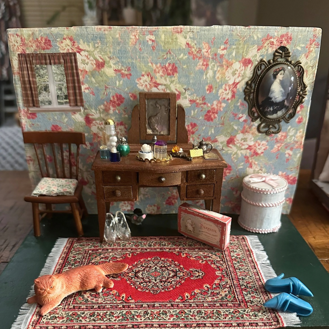 "Clothed in Grace" Victorian Boudoir Diorama by Lenora Griffin