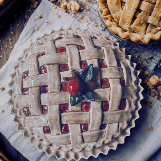 "Sweet as His Word" Cherry Pie Holder by Lenora Griffin